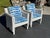 Pair of White Wicker Club Chairs For Sale In New York - Image 6 of 18