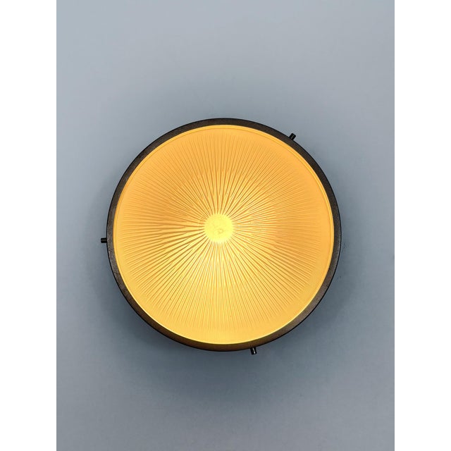 Mid-Century Italian Sigma Lamp in Glass and Metal by Sergio Mazza for Artemide, 1960s For Sale - Image 9 of 9