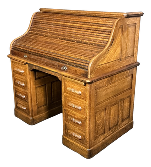 Antique Oak Roll Top Desk, 1905