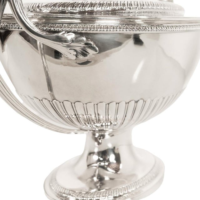 Antique George III Sterling Silver Soup Tureen Cover Benjamin Laver London 1787 For Sale - Image 18 of 18