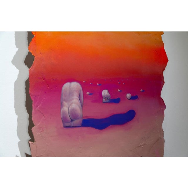 Early 21st Century Gozo, Surreal Landscape with Classical Figure on Floating Paper, Fragments of Roma 2, 2025, Paper For Sale - Image 5 of 10