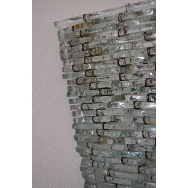 Metal Brutalist Glass Shard Wall Sconces by Danny Lane, 1970s, Set of 2 For Sale - Image 7 of 18
