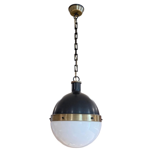 Set of three Extra Large Hicks Pendant Lights by Thomas O' Brien for Visual Comfort Lighting. These traditional lights...