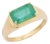 2.76 Carat Prong Set Emerald Signet Ring Size 6 For Sale
