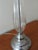 1990s Transitional Silver & Ribbed Glass Table Lamp With Classic White Shade For Sale - Image 5 of 9