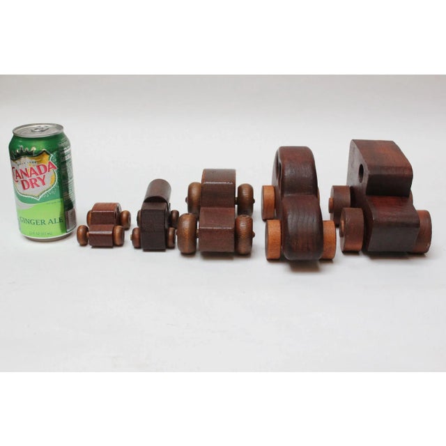 Wood Collection of Five Vintage Handmade Wooden Cars and Trucks For Sale - Image 7 of 13