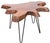 Organic Modern Free Edge Wood Slab Side Table For Sale - Image 10 of 11