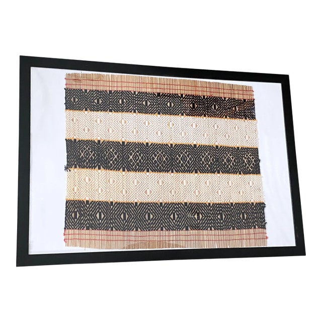 2000s Mehinako Xingu Manioc Mat Amazon Brazil Framed For Sale
