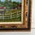 Green Mid 20th Century Signed American Folk Art Horse Farm Landscape Oil on Canvas Framed Painting For Sale - Image 8 of 11