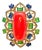 Bochic “Orient” Vintage Orange Opal, Emerald, Kyanite & Diamond Ring Set In 18K For Sale