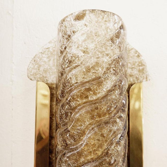 Gold Dark Toned Murano Glass Wall Sconces from Kaiser, Germany, 1970s, Set of 2 For Sale - Image 8 of 14