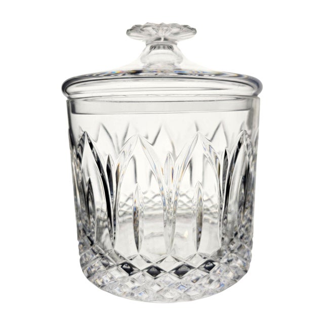 Atlantis Chartres Lead Crystal Covered Vanity Jar With Original Lid, 6.5" For Sale - Image 4 of 12