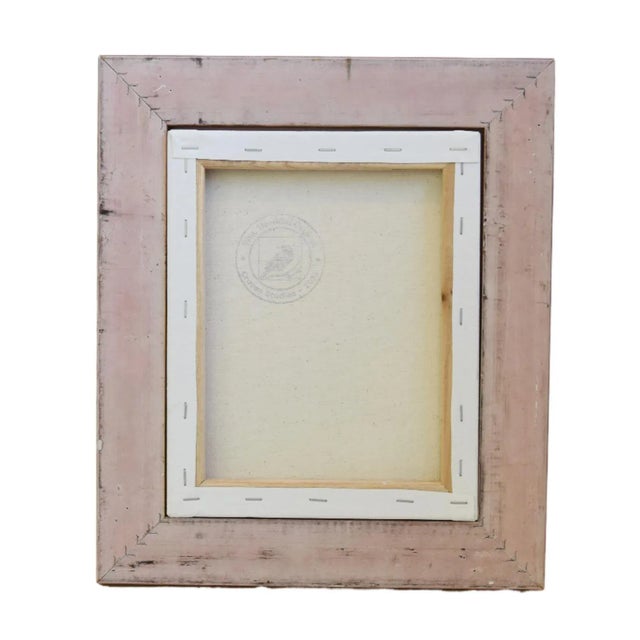 William Hawkins Reflecting Full Moon & Lake Landscape Oil Painting Including the Antiqued Gold Wood Frame For Sale In Los Angeles - Image 6 of 7