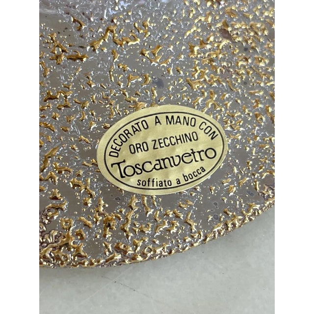 Glass Table Lamps in Mouth-Blown Glass Hand-Decorated with Pure Gold, 1980s, Set of 2 For Sale - Image 7 of 9