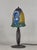 Blue French Art Deco Enamelled Table Lamp by Les Etablissements Leune - 1920s France For Sale - Image 8 of 15