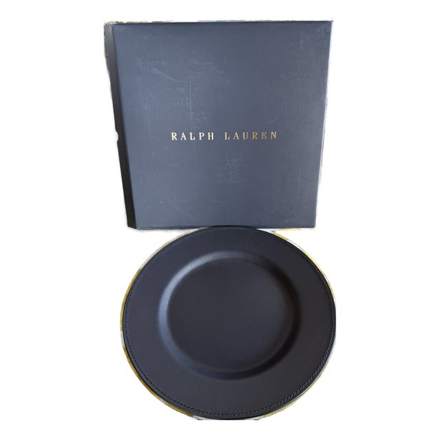 Ralph Lauren Home Navy. Leather Chargers For Sale