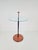 Black Postmodern Side Table with Ball Handle and Glass Top, 1980s For Sale - Image 8 of 8
