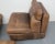 Brown Leather Patchwork Lounge Chairs and Stool, 1970s, Set of 3 For Sale - Image 6 of 15