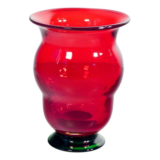 Blown Murano Glass Vase For Sale