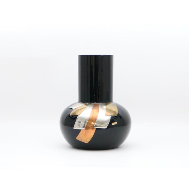 1980s Luca Bojola for Art in Luce Murano Vase For Sale - Image 11 of 11