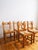 1950s Set of 6 French Brutalist Oak Dining Chairs With Woven Rush Seats For Sale - Image 4 of 5