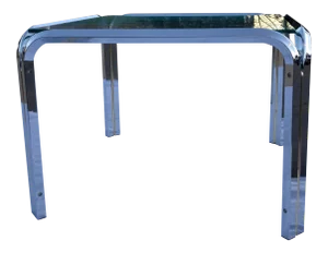 Mid-Century Modern Italian Chrome and Glass Coffee Table Manner of Gianfranco Frattini for Cassina