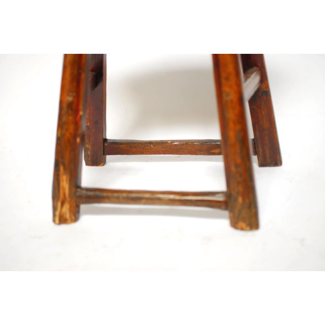 Chinese Provincial Fan Shaped Stool For Sale - Image 4 of 5