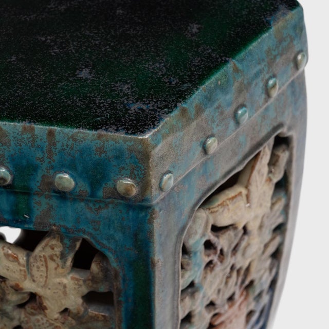 Chinese Chinese Sancai Blossom Garden Stool For Sale - Image 3 of 5