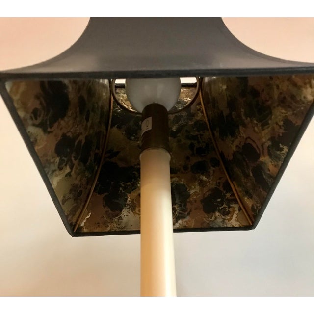 Traditional Pair of Wildwood Brass Candlestick Lamps With Green Marble Bases For Sale - Image 3 of 5