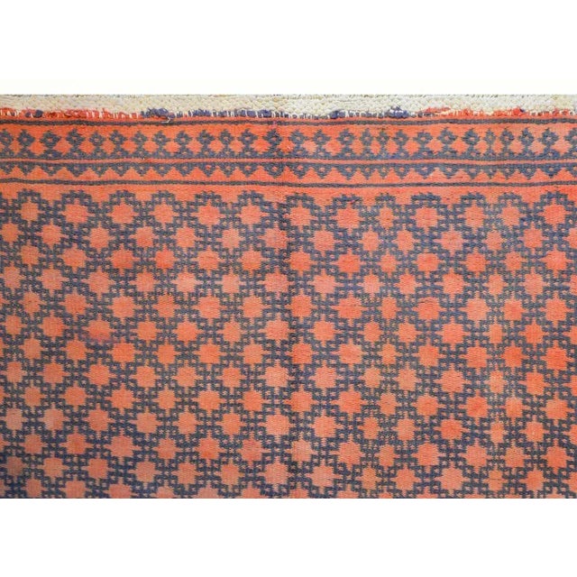 Pink Vintage Persian Cotton Kilim Rug For Sale - Image 8 of 11