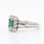 1970s Vintage Emerald & Diamond Halo Gold Ring - 1970s, Size 6 For Sale - Image 5 of 6