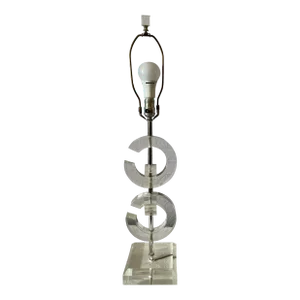 1970s Mid-Century Modern Lucite Table Lamp