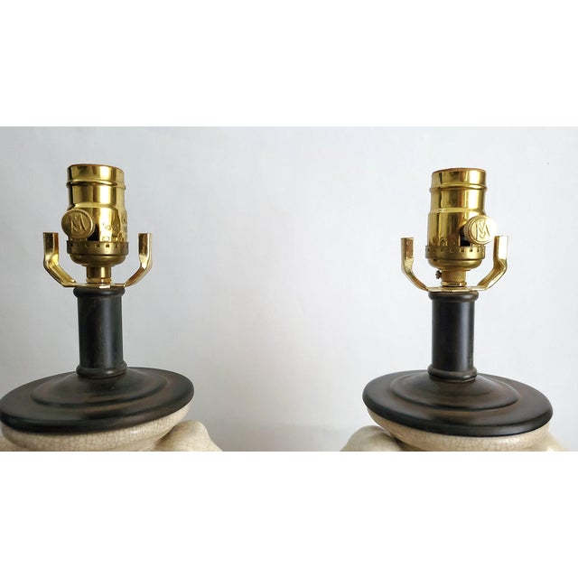 Lamp Pair Maitland Smith Elephants Signed For Sale - Image 10 of 13