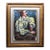 Framed Signed Oil on Canvas Painting of a Man Sitting For Sale