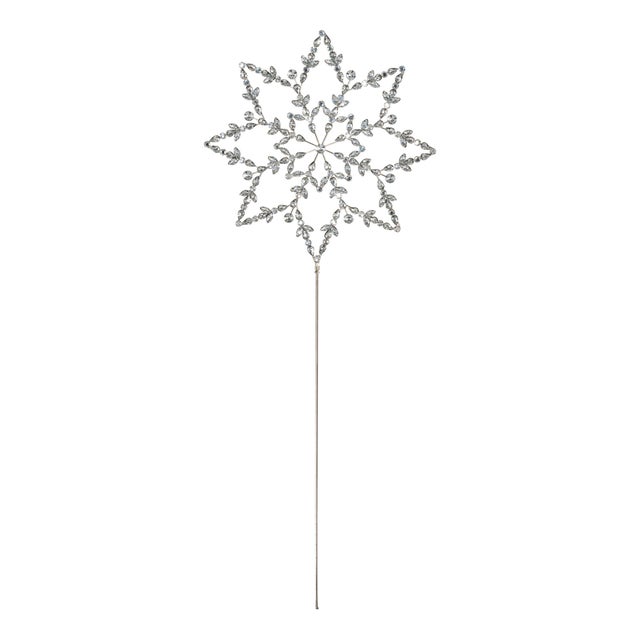 Add brilliant sparkle and elegant detail to your holiday décor with this Crystal Embellished Snowflake Stem set. Featuring...