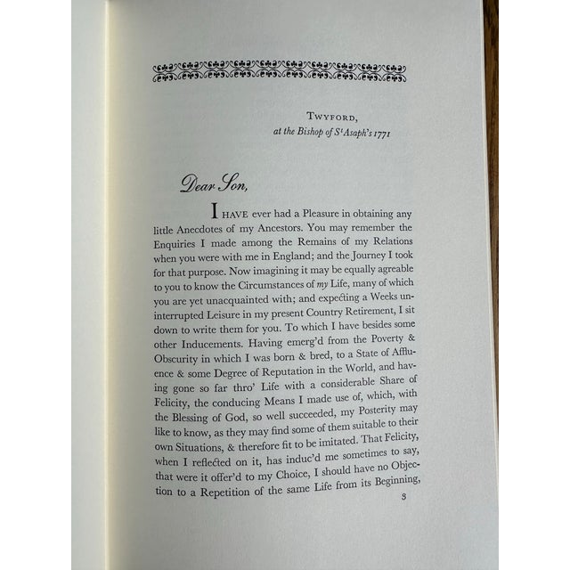 The Autobiography of Benjamin Franklin Leather Gilt 1976 Collectors Edition For Sale - Image 9 of 12