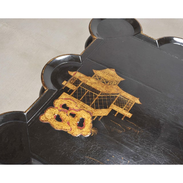 Rose Tarlow Scalloped Coffee Table Chinoiserie Lacquered For Sale - Image 14 of 18