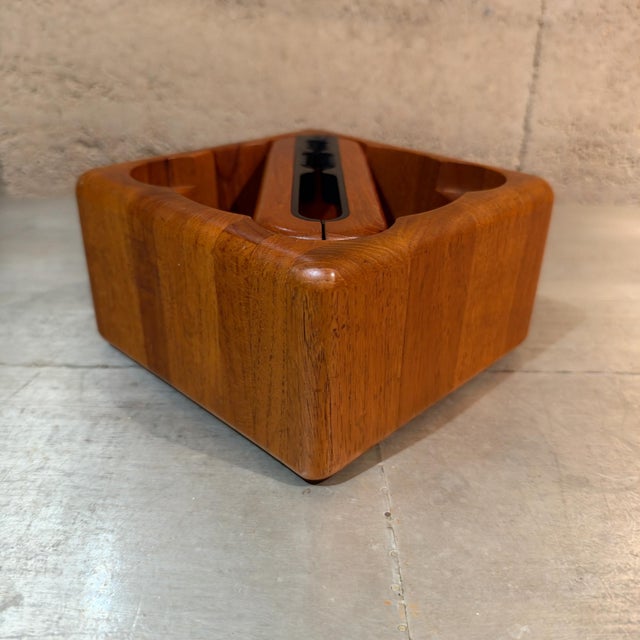 1960s Mid-Century Modern Staved Teak Nutcracker Nut Bowl Set Flemming Digsmed Nissen For Sale - Image 5 of 8