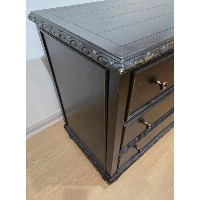 Wood Restoration Hardware French Empire Pair of Nightstands For Sale - Image 7 of 9