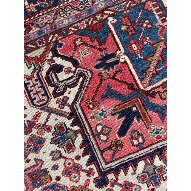TRUE KING Mighty Iconic Antique Karaja Deep Strawberry Rug 10.6 x 13 For Sale - Image 10 of 18