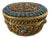 Mid 20th Century Handmade Solid Brass Fretwork Bejeweled Trinket Box For Sale
