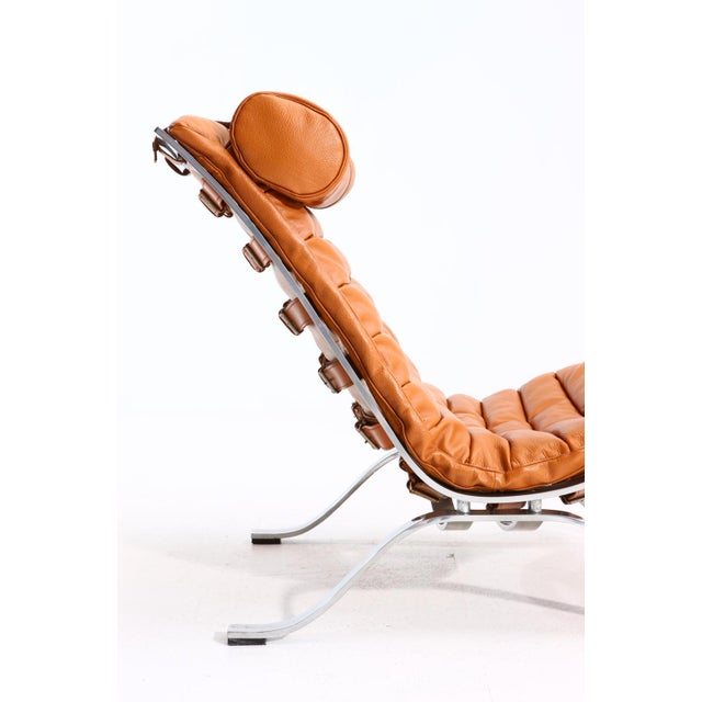 Cognac Leather Highback Ari Armchairs by Arne Norell, Denmark, 1960s, Set of 2 For Sale - Image 4 of 15