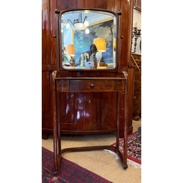 Elegant vanity dressing table (poudreuse / toilettetisch) designed by josef hoffmann, model number 1134, designed in 1905...