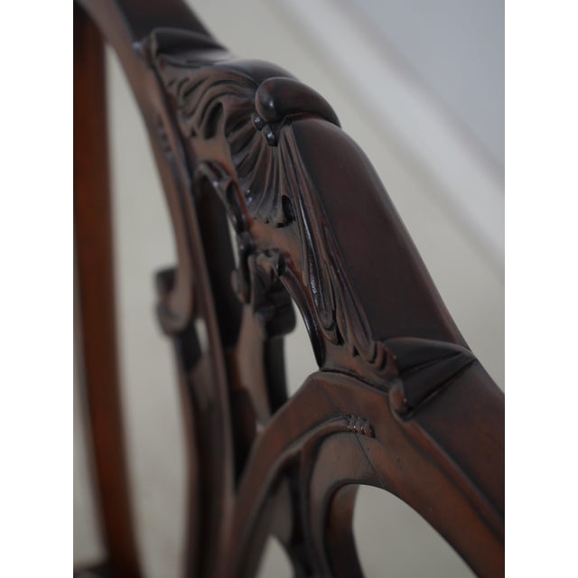 Set of 8 Henredon Chippendale Mahogany Dining Room Chairs For Sale - Image 9 of 18
