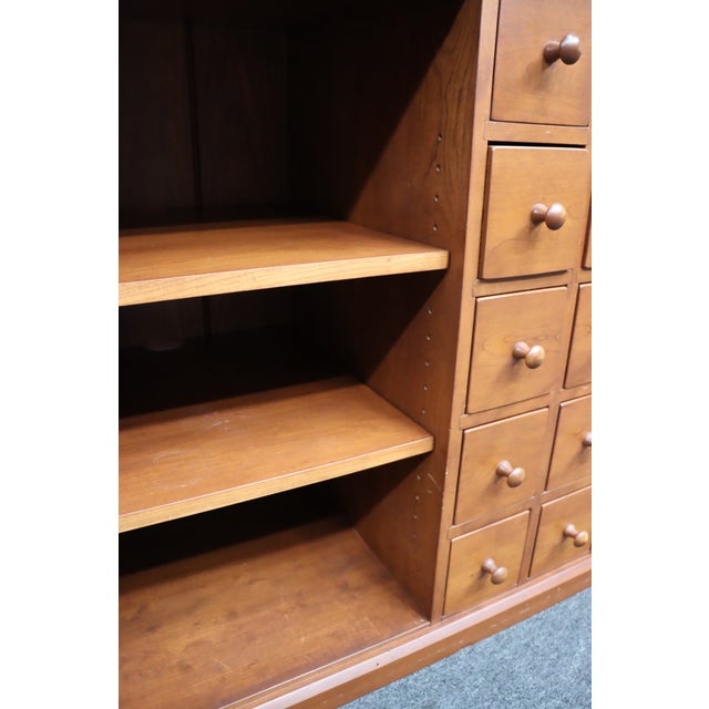 1960s Bench-Made Solid Cherry Apothecary Cabinet For Sale - Image 5 of 14