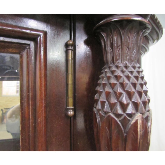 Mid 20th Century Spanish Revival Greek Key Curio Cabinet For Sale - Image 6 of 8