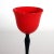 Pure jazz-age glamour: a set of six Czech Art Deco "Tango" glasses from the 1920s, each with a tomato-red tulip bowl...