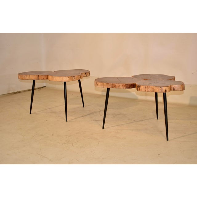 20th Century Pair of Live Edge Acacia Coffee/Cocktail Tables For Sale In Greensboro - Image 6 of 13