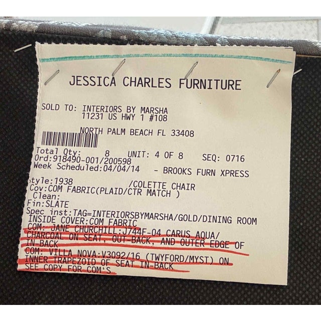 Jessica Charles Colette Dining Chairs - Set of 8 For Sale - Image 17 of 17