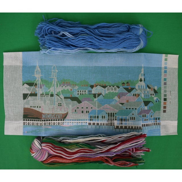 Canvas Sz: 10 1/4" x 17 1/2" The Erica Wilson Vintage Needlepoint Nantucket Harbor Kit from 1988 is a classic needlepoint...